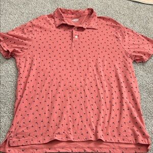 Old Navy Men's Pink Polo Shirt with Pattern